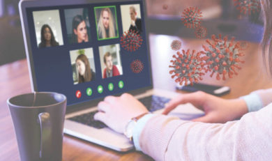 Arbeit im home office zu Corona Zeiten